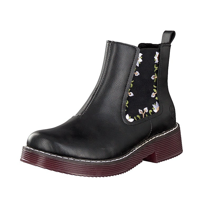 Botas Chelsea Rieker 70094-00 Para Mulher - Pretas